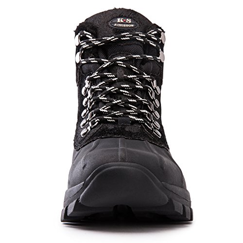 kingshow Men's 1705 Black Snow Boots 11 US