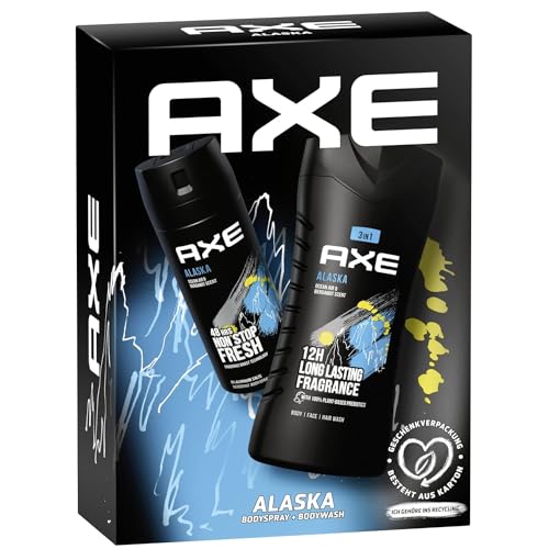 Axe Alaska Coffret cadeau avec spray pour le corps et nettoyant pour le corps (150 ml + 250 ml) 1...