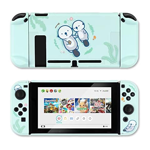 GeekShare Protective Case Slim Cover Case Compatible with Nintendo Switch and Joy Con - Shock-Absorption and Anti-Scratch (Sea Otter) Cover