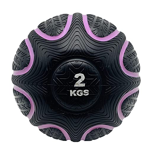 Balón medicinal de goma, pelota medicinal para fitness, entrenamiento básico masculino y femenino, pelota hinchable, equipo deportivo para gimnasio en casa (tamaño: 2 kg/4.4 lb) ()
