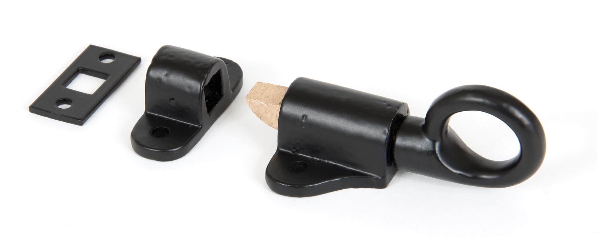 From The Anvil Black Fanlight Catch With Two Keeps