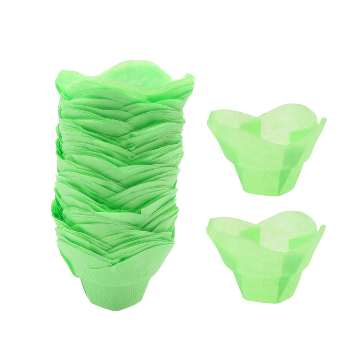 300piezas Envoltorios Para Forma De Loto Papel y Aceites Color Verde Para Cumpleaños y Bodas