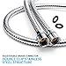 Blissland Shower Hose, 79 Inches Extra Long Stainless Steel Handheld Shower Head Hose with Brass Insert and Nut - Durable and Flexible(Chrome)