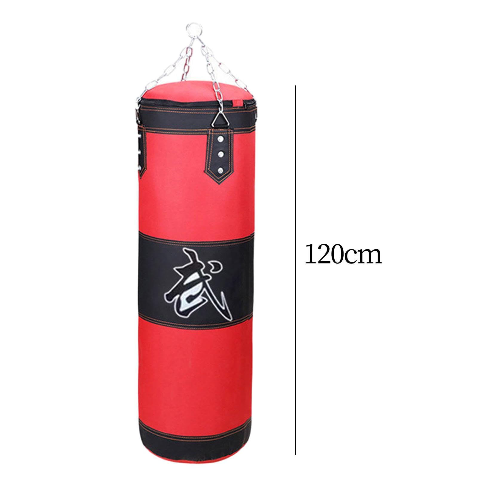 Sacco da Riempibile per Bambini Adulti con Guanti Protezioni Polso Caviglia Catena Appendere PU Adatto per Allenamento Judo Taekwondo Kickboxing