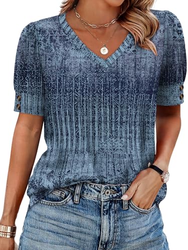 OFEEFAN Women's Short Sleeve Blouse - Now $9.97 (41% Off)