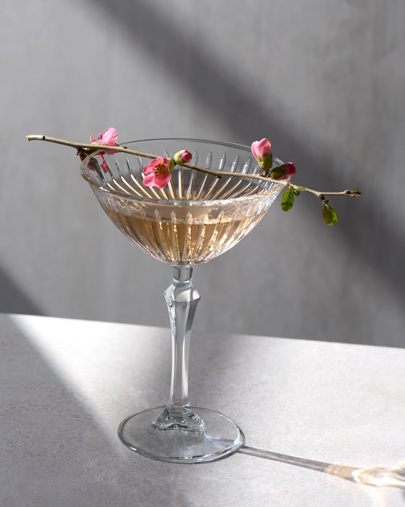 Pasabahce – Set 4 Coppe Joy Champagne in Vetro Trasparente 24,5 cl – Lavabili in Lavastoviglie, Design Elegante per Brindisi Speciali