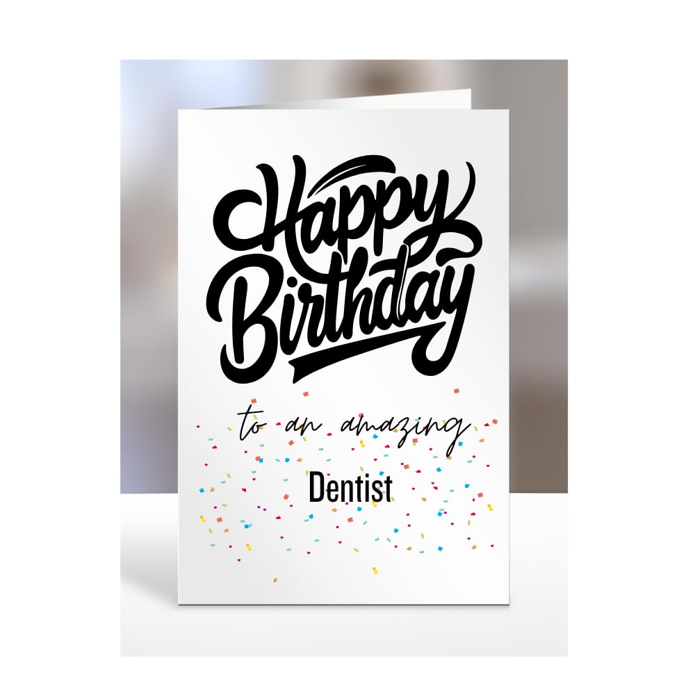 Card for Dentist, Happy Birthday Gifts for Men or Women, Him, Her, Presents for Christmas, Appreciation, To an amazing, A5-167a_92 โ image 1