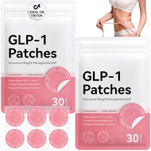 GLP-1 Patches with L Glutamine, Berberine & Pomegranate – Natural Weight Management Patch, 30 Transdermal Patches for Appetite Control & Metabolism Support (2)