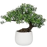 Oairse Artificial Bonsai Tree Fake Plants in Ceramic Pots Artificial Japanese Bonsai Decorative Faux Plants House Plant for Home Table Office Desk Bathroom Shelf Bedroom Farmhouse Decoration