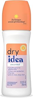 Dry Idea Anti-Perspirant Deodorant Roll-On Unscented 3.25 oz (Pack of 5)
