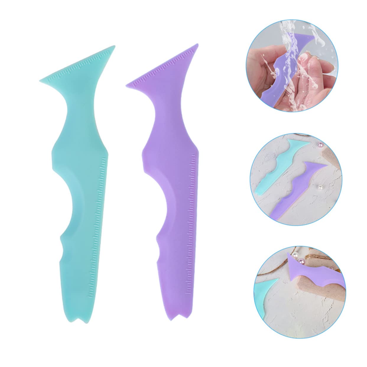 Healeved 10pièces Outils De Maquillage Silicone Pour Eyeliner Stencil à Et Applicateur De Mascara Accessoire Pratique Pour Maquillage Parfait