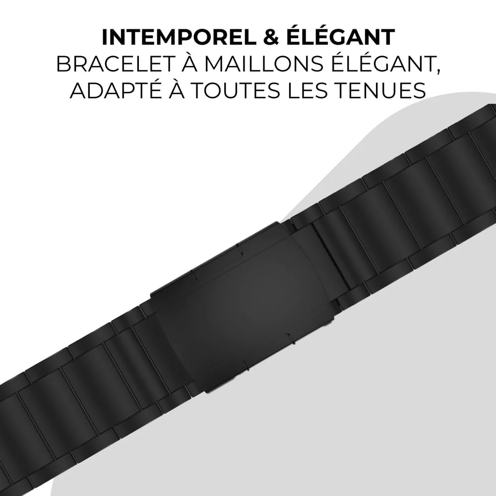 Strap-it Bracelet Smartwatch compatible avec Apple Watch Série 1/2/3/4/5/6/7/8/9/10/11/SE/SE2/SE3/Ultra/Ultra 2/Ultra 3 – Bracelet iWatch – Bracelet de remplacement