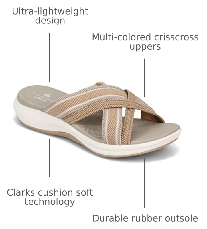 Image of Clarks Women's Roseville Bay Flat Sandals