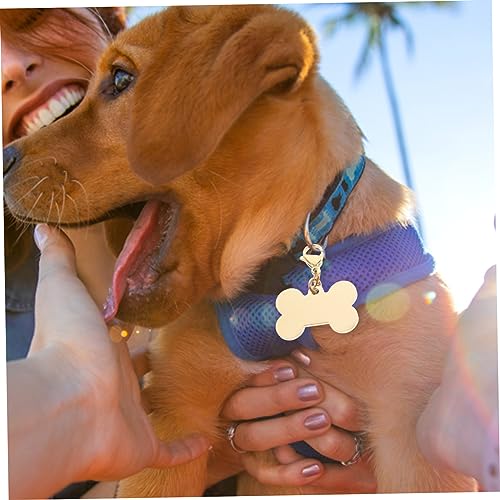 ibasenice 2 Sätze Haustiermarke Hundemarke Anhänger Selber Machen Hundetags Code Personalisiert Hundemarke Individuell Wille Abdeckung Rostfreier Silber Zufällige Farbe 6 Stück * 2