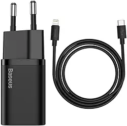 Carregador Para Iphone Tipo-C PD 20w Quick Charger Super Si, Baseus, SMO1