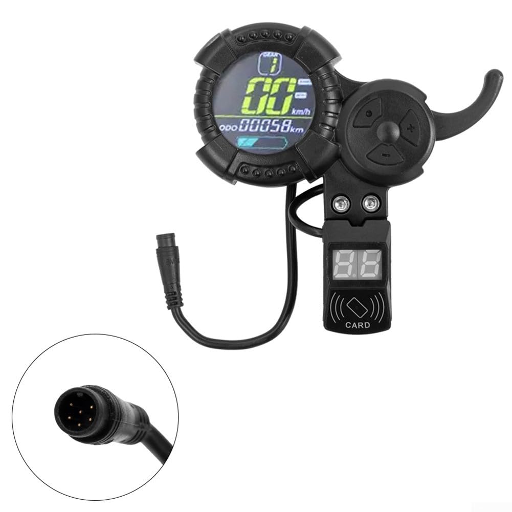 SPORTARC Display per strumenti scooter elettrico, 6 pin, acceleratore a pollice, display LCD, acceleratore per VSETT per ZERO 10 8X 10X Z8PRO
