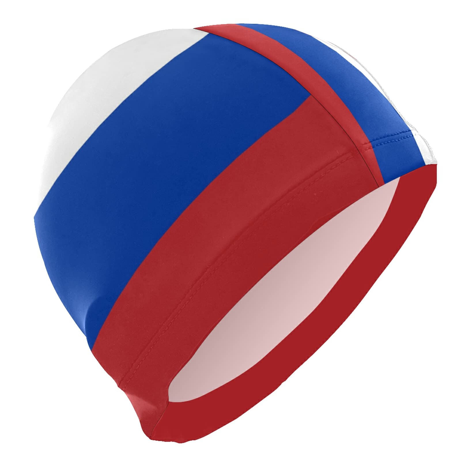 Dallonan Swimming Cap Flag Of Russian Unisex Adult Swim Cap Polyester