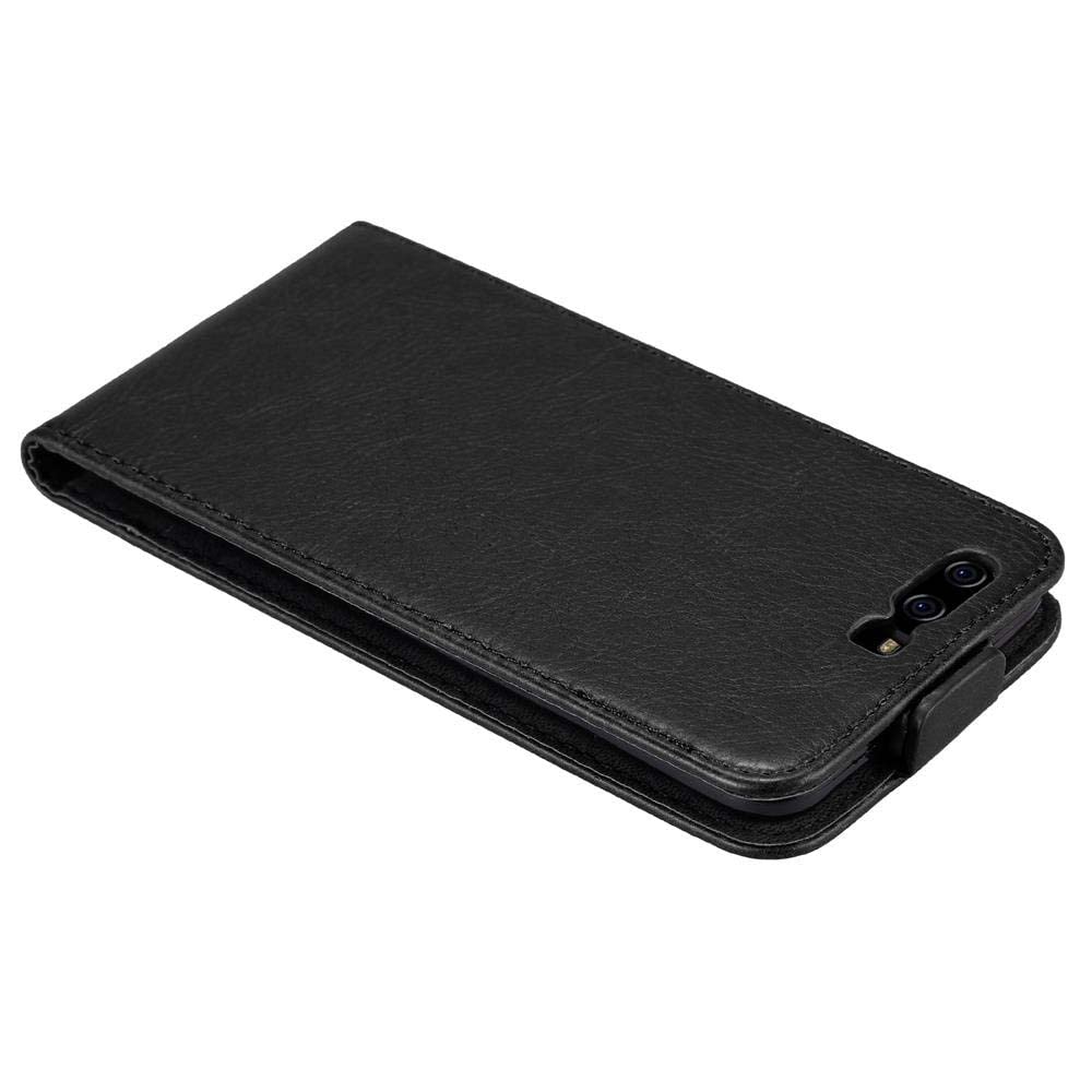 Bozon Leder-Hüllen Für Huawei P10, Flipcase Mit Kartenfächern & Ständer – Schwarz