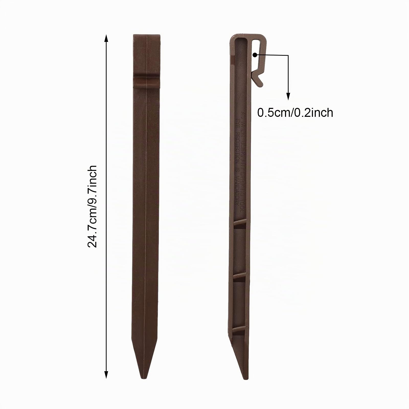 Estacas de Anclaje para Bordes de Paisaje, 20 PIEZAS Clavos de Plástico Duro para Tienda|Clavijas para Deprimir Ramas de Fruta|Pasadores de Césped, 25 CM