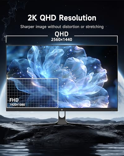 Image of KTC 32 Inch 2K Computer Monitor, QHD (2560 x 1440) 120Hz Monitor with IPS Panel, Adaptive Sync, HDR10, HDMI /DP, Tilt Adjustable, VESA Compatible, Eye Care PC Monitor for Office Gaming, White