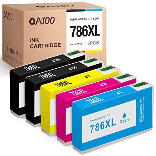 OA100 Remanufactured Ink Cartridges Replacement for Epson 786 786XL for Workforce Pro WF-4630 WF-4640 WF-5110 WF-5620 WF-5690 (Black, Cyan, Magenta, Yellow, 5-Pack)