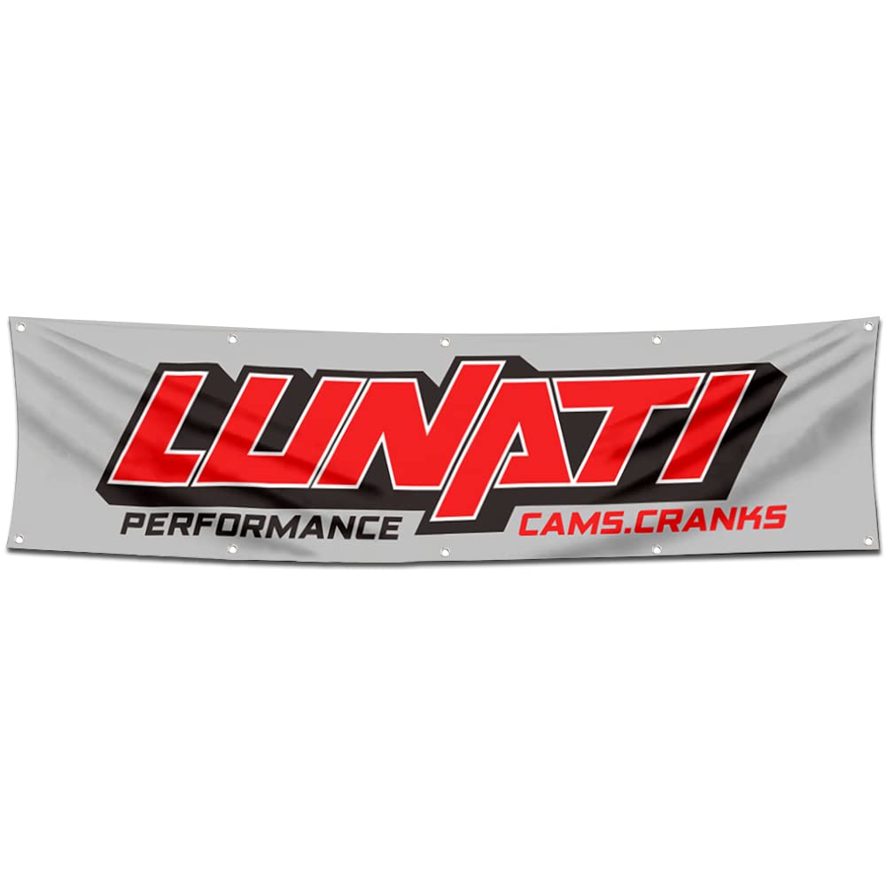 Hiuynn Car Motor engines Garage Shop Banner Flag Works for Lunatis Flag Banner 2x8ft Garage Shop Wall Decor Flag