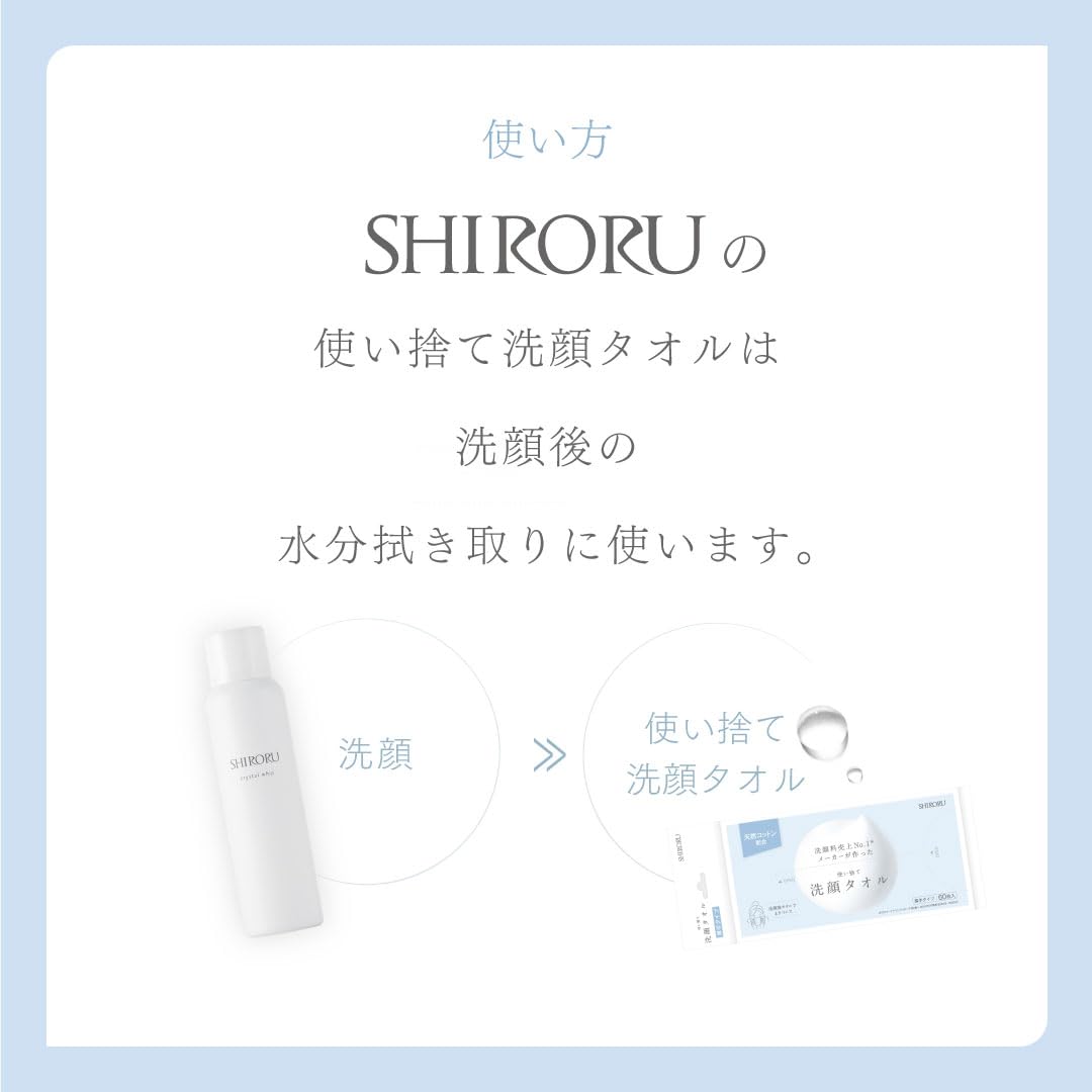 Amazon.co.jp: SHIRORU 洗顔タオル クレンジングタオル 60枚×3個セット