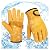 SLARMOR Mens Winter Leather Work Gloves, Warm Thinsulate Lining for Cold Weather Work, Thermal Insulated Work Gloves with Leather Palm,100 gram Insulation-L