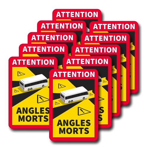 Autocollants angles morts obligatoires HADEXIA pour sécuriser les angles morts de votre car