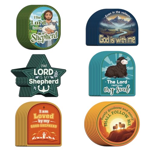 MotiMind 48 Pcs Vbs 2026 Decorations Large Light Bulb Illumination or Emerald Isle Stickers for Vbs Craft Christian Stickers for Vacation Bible School Decoration 5.9 x 3.9 Inches(Emerald Isle)