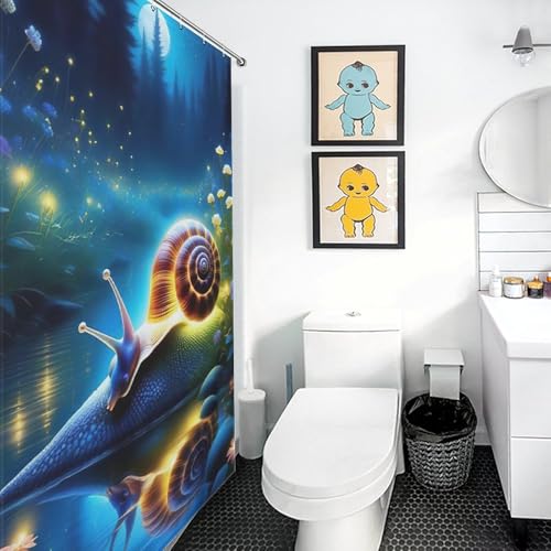 Rideau de douche escargots imperméable contre les éclaboussures - 3