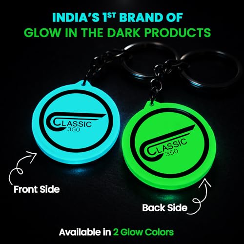 Image of Mi Glow Store Glow in Dark Keychain for Bike Men | Gift for Man | Bike Accessories | Charges in Light Glows in Dark | Key chain for Bike