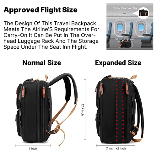 Image of Molnia 3 in 1 Laptop Backpack,17.3 inch Computer Bags for Men, Briefcases For Men, For Travel Bussiness School Men Women