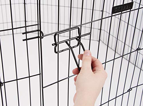 Kerbl Kleintiergehege (ø 143 cm, 8 Zaunelemente je 57 x 78 cm, Metall pulverbeschichtet, Gitterabstand 3 cm, Welpenauslauf, beliebig erweiterbar) 81715