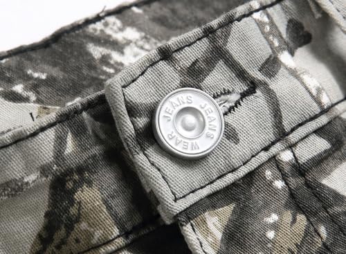 Boy's Skinny Fit Cotton Camo Jeans, Camouflage Printed Fashion Casual Pants3