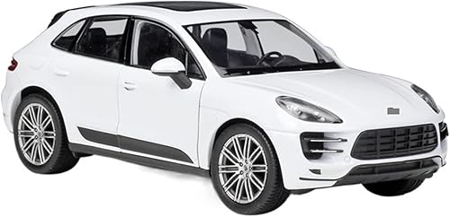 RRBY HYKYYDS - Coche de juguete de aleación de metal para Porsche Macan Turbo SUV para niños, regalo a escala 124 a escala 124 (color blanco)