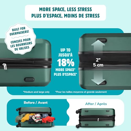 ATLANTIC Acclaim II Hardside Large Checked Luggage - Spinner Suitcase with TSA Locks and Lightweight Construction - Green, 28-inch image 6