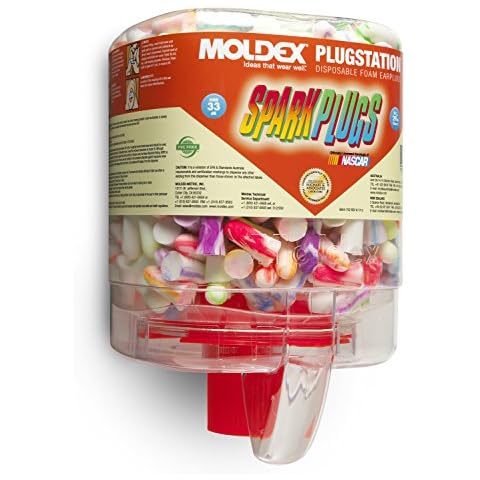Moldex M6644 Extra-Soft Sparkplug Earplugs (250 per Dispenser) Orange Cover