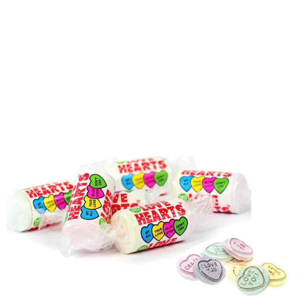 Love Hearts Mini Rolls Candy Sweets Swizzels Matlow (Pack of 30)