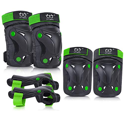 boruizhen Kids/Youth Knee and Elbow Pads with Wrist Guards Protective Gear Set for Skating...