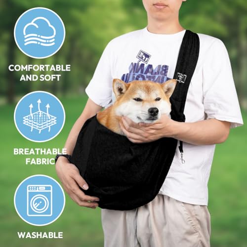 Hundetrage, Hundetragetuch, Umhängetasche für Haustiere, Hundetasche, Tragetasche Hund, Hunde Tragetasche, Hundetragetasche Welpen, für für den Spaziergang, Aktivitäten im Freien und Ausflüge
