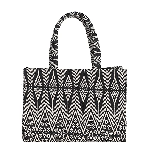 Image of LX LEKHX Women's Tote Bags Handbags Office College And Party (Multicolor-Black Shadee)