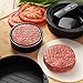 Pure Grill 3-in-1 Burger Press - Patty Maker with 100 Wax Papers for BBQ Grilling Stuffed Hamburgers, Beef Patties, and Sliders