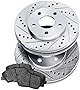 PowerSport Front Brakes and Rotors Kit |Front Brake Pads| Brake Rotors and Pads| Ceramic Brake Pads and Rotors |fits 2016-2019 Hyundai Sonata, 2016-2020 Kia Optima, 2019-2021 Hyundai Kona Electric