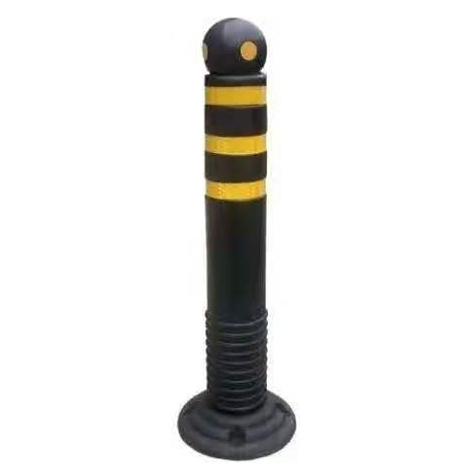 Délinéateur durable de 80 cm noir avec ruban de sécurité de garage