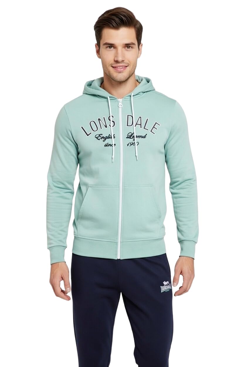 Lonsdale Tuta Uomo Cotone Estiva - Tuta Uomo Completa in Felpa di Cotone Estiva - Sportiva