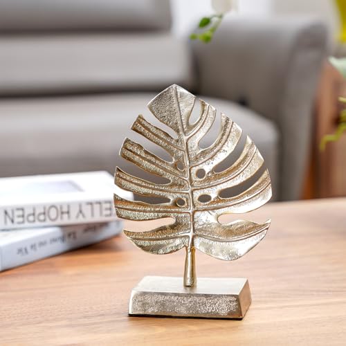 Escultura Decorativa de Hoja de Palma Moderna en Metal miniatura 4