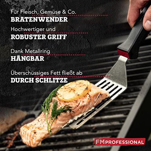 Bratenwender Presist Schlitzwender – Edelstahl Spachtel zum Wenden und Servieren – Tolles Grill Zubehör – Grillspachtel ideal als Pfannenwender, Burgerwender oder Grillwender