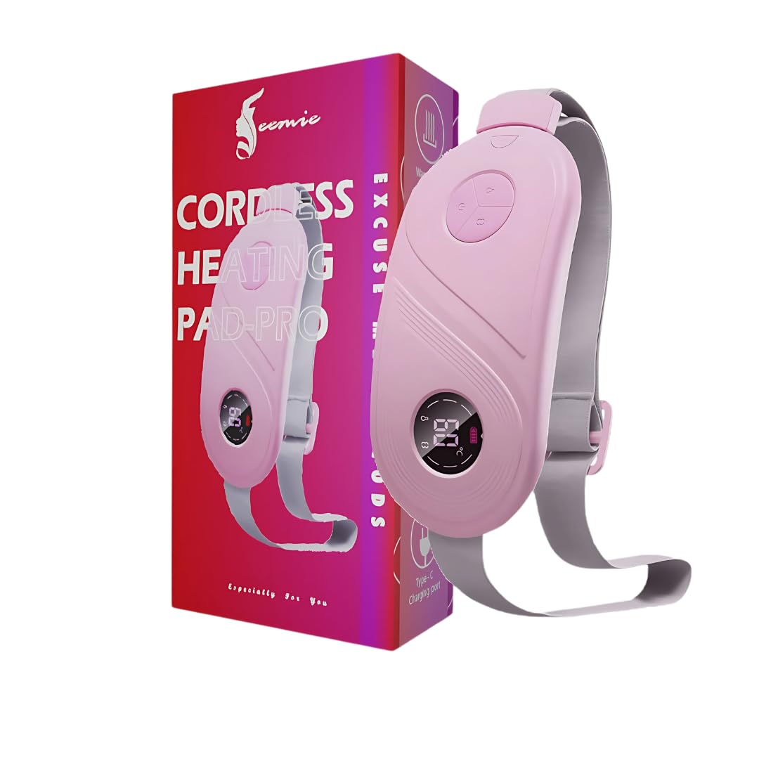 FEEMIE Cramp Comfort PRO: Portable & Easy to use with Rechargeable Bigger Battery | 3 Heat Modes & 3 Massage Modes for Period Pain Relief | Bigger Front LED Display with Battery & Temperature Indication | Faster Pain Relief with Wider Coverage Area | (B0DDHT3C1D) Amazon Price History, Amazon Price Tracker