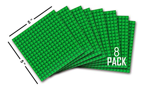 Click n' Play Green Building Brick Base Plates - 5